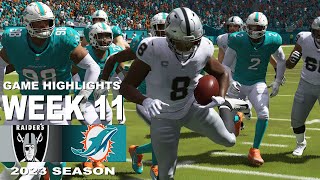 Las Vegas Raiders vs Miami Dolphins  NFL 2023 Week 11 [upl. by Hembree]