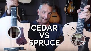 Spruce Vs Cedar Top Comparison The INCREDIBLE Eastman AC1221CE Vs AC1222CE [upl. by Leftwich]