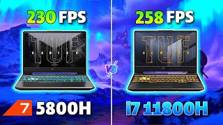 i7 11800H vs Ryzen 5800H Laptop with RTX 3060  Gaming Benchmark Test in 8 Games [upl. by Nace]