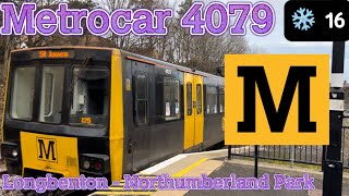 Tyne and Wear Metro Metrocar 4079 Longbenton  Northumberland Park [upl. by Johnath927]