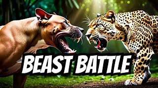 Pit Bull vs Leopard A Clash of Predators [upl. by Nek]