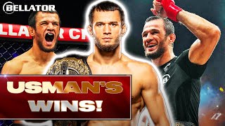 The Nurmagomedov Name Lives On  Usman Nurmagomedovs Bellator Wins [upl. by Wil]