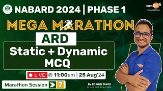 NABARD 2024  Mega Marathon  ARD Static Dynamic MCQ Session  By Kailash Sir [upl. by Longerich646]