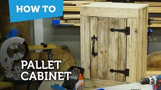 How to make a pallet cabinet with a door [upl. by Genovera767]