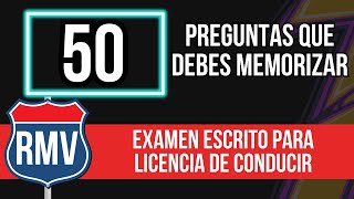 Examen Escrito Para Licencia De Conducir En Massachusetts RMV 50 Preguntas que Debes Memorizar [upl. by Nimrac]