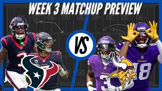 Houston Texans vs Minnesota Vikings  Week 3 Preview [upl. by Nivej]