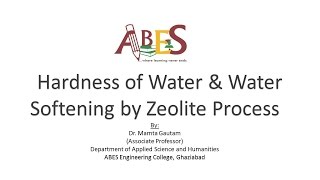 Hardness of Water amp Water Softening by Zeolite Process by Dr Mamta Gautam Chemistry [upl. by Aihtnys55]