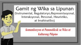 Gamit ng Wika sa Lipunan  MAK Halliday [upl. by Ardeed]