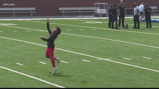 NFL player hosting football camp at Blythewood High School [upl. by Esenej]