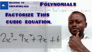 How to factorize cubic equations Solving polynomial functions polynomialsexercise2 [upl. by Abbottson970]