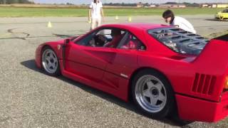 Ferrari F40 accelerazione al cars and coffee di Biella [upl. by Nitsua525]