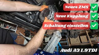 Vw  Audi 19 TDI Zweimassenschwungrad  Kupplung wechseln DIY mechanic [upl. by Gitel197]