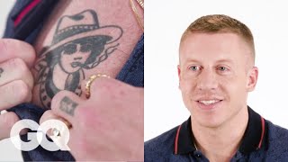 Macklemore Tells the Stories Behind His Favorite Tattoos  Tattoo Tour  GQ [upl. by Hazel]