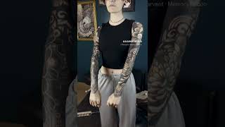 Cool ornamental full sleeve tattoo [upl. by Atniuqal888]