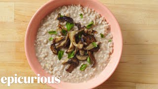 How to Make Risotto with Mushrooms and Leeks  Epicurious [upl. by Ffirahs]