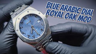 Building the Dark Blue Arabic Dial AP Royal Oak Seiko Mod [upl. by Nera]