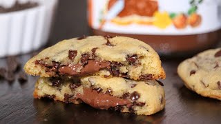 Chocolate Chip Nutella Cookies  How Tasty Channel [upl. by Lattie]