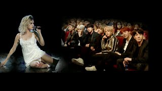 BTS reaction to Selena Gomez wolves performance 2017 blurry video to avoid copyright [upl. by Vittorio]