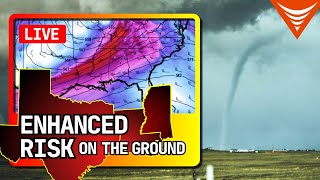 LIVE TORNADO OUTBREAK with storm chasers  Texas Louisiana  Mississippi [upl. by Vanya]