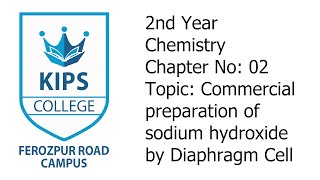 Commercial Preparation of Sodium Hydroxide by Diaphragm Cell  2nd Year Chemistry Chapter No 2 [upl. by Alejandrina]