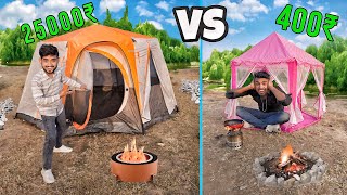 Overnight Jungle survival challenge in low to high budget camping tent [upl. by Casilda]