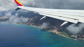 Southwest Arrival at Honolulu Airport with Stunning Aerial Views [upl. by Revert]