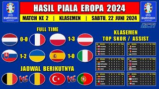 Hasil Piala Eropa 2024 Tadi Malam  BELANDA vs PRANCIS  Klasemen Euro 2024 [upl. by Iilek53]