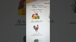 Grading Emma’s test again asmr school teacher test quiz emojichallenge [upl. by Einnaf]