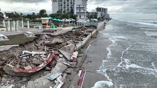 Drone Video Showing Catastrophic Damage To Daytona Beach FL  11102022 [upl. by Ofelia]