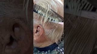 100 years old men Haircut with Scissors asmr scissorhaircut asmrhaircut celebritybarber [upl. by Wehttan]