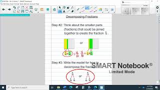 Lesson 92  Reteaching Video 1  Decompose Fractions [upl. by Notyad]