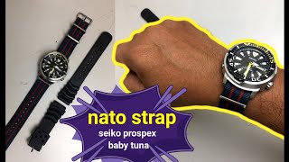 Change strap seiko baby tuna  nato strap [upl. by Meara]