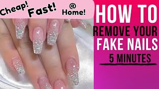 EASY  Home Nail Removal Tutorial acrylicnails beautyhacks nailstutorial [upl. by Stephens]