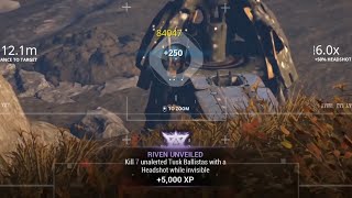 Kill 7 unalerted Tusk Ballistas with a Headshot while invisible  Warframe [upl. by Ekard]