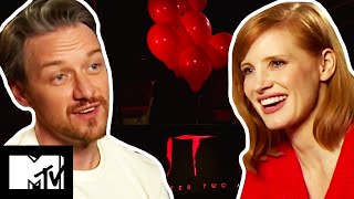 The IT Chapter 2 Cast James McAvoy amp Jessica Chastain Play Guess The Movie Monster  MTV Movies [upl. by Iralam105]