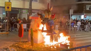 Crema de la Falla Infantil Avenida Argentina Gandía Fallas de Gandía 2024 [upl. by Baniez390]