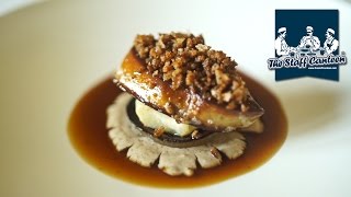 Russell Bateman cooks brill foie gras and apple tart recipes with RATIONAL UK [upl. by Raffaj862]