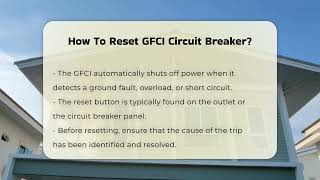 How To Reset GFCI Circuit Breaker  CountyOfficeorg [upl. by Neiht636]