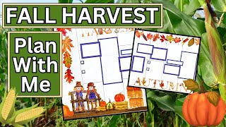 Fall Harvest Spread  Plan With Me  Happy Planner  Amber Plans Her Day  Planything [upl. by Ghiselin]