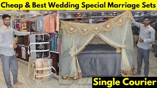 Cheap amp Best Hyderabad Handlooms  Wedding Special Velvet Work Marriage Sets Blankets Comforters [upl. by Kcirdneh93]