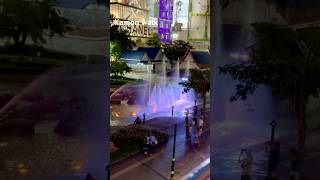 Nighttime fountain lights at Benjasiri Park thailand bangkok shorts [upl. by Idnyl842]