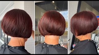 Beautiful Short Layered Bob Haircut for Women  Fix a Very Bob Hair [upl. by Oilerua196]