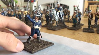 HaT 132 French Light Infantry Chasseurs WIP basing [upl. by Ahsimac916]