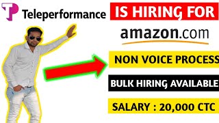 Teleperformance Is Hiring For Amazon Process  Jobs in Amazon Process  Work From Office Profile [upl. by Sander]