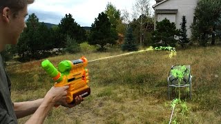 Nerf Zombie Strike Biosquad Abolisher ZR800 Review and Shooting [upl. by Weinberg]