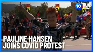 Convoy To Canberra Hold COVID Protest  10 News First [upl. by Inhsor989]