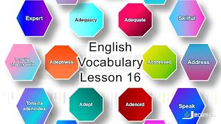 English Vocabulary  Lesson 16  Adiposity Adjective Adherence Addressed Adeptness  Synonyms [upl. by Pappas]