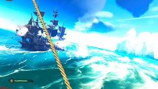 Fighting my first Skeleton Galleon  Sea of Thieves [upl. by Enirtak352]