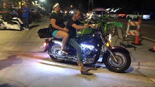 Myrtle Beach Spring Bike Rally 2020 NIGHT TIMEMURRELLS INLET [upl. by Polish]