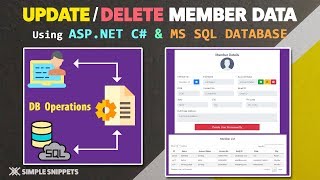 UpdateDelete Member Data as Admin User in MS SQL Database using ASPNET with C Programming [upl. by Aniuqal721]